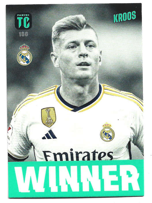 TONI KROOS (Real Madrid) - PANINI `TOP CLASS` 2024 - RARE FOIL `WINNERS` TRADING CARD 186