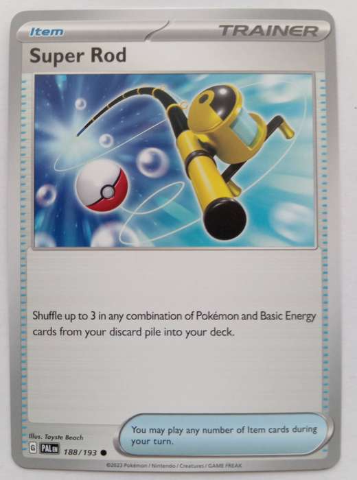 SUPER ROD - COMMON  188/193  POKEMON TCG S&V PALDEA EVOLVED TRADING CARD