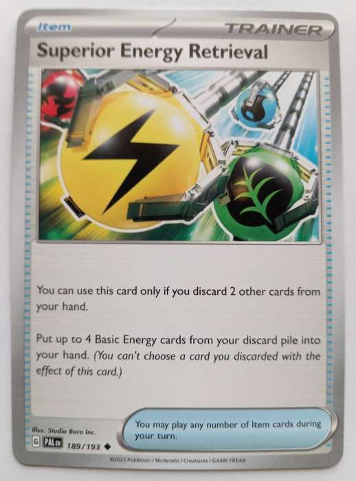 SUPERIOR ENERGY RETRIEVAL - UNCOMMON  189/193  POKEMON TCG S&V PALDEA EVOLVED TRADING CARD