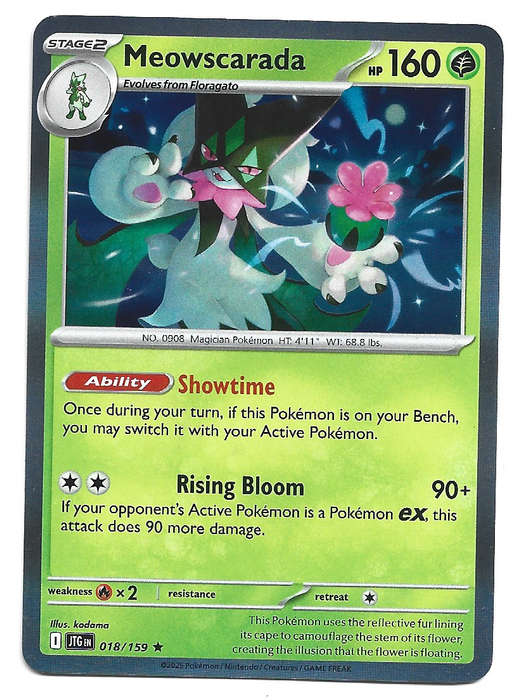 MEOWSCARADA - HOLO RARE  18/159 POKEMON TCG JOURNEY TOGETHER TRADING CARD