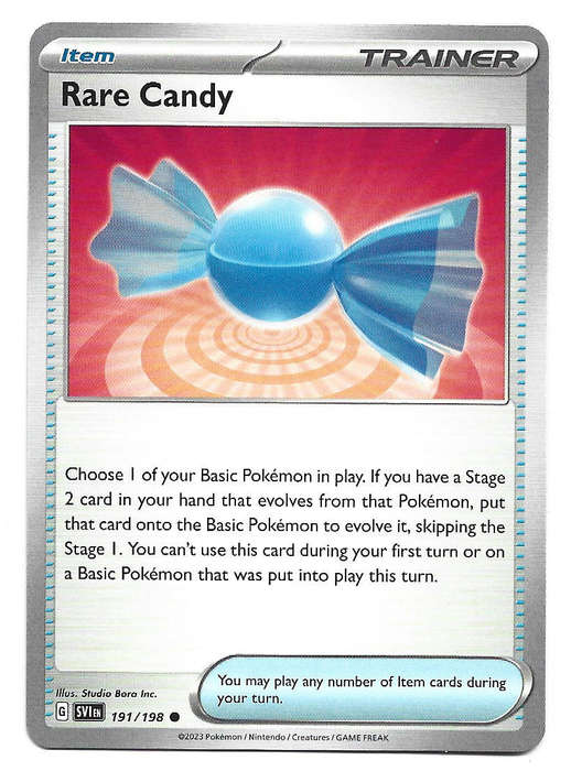 RARE CANDY - UNCOMMON  191/198  POKEMON TCG SCARLET & VIOLET TRADING CARD