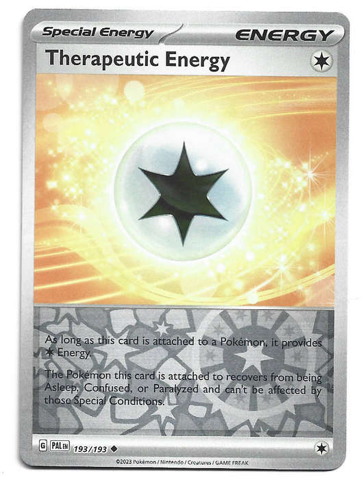 THERAPEUTIC ENERGY -  REVERSE HOLO  193/193 POKEMON TCG PALDEA EVOLVED TRADING CARD