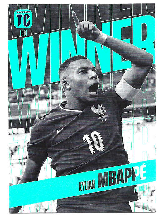 KYLIAN MBAPPE - PANINI `TOP CLASS` 2025 COLLECTION - FOIL WINNER TRADING CARD 193