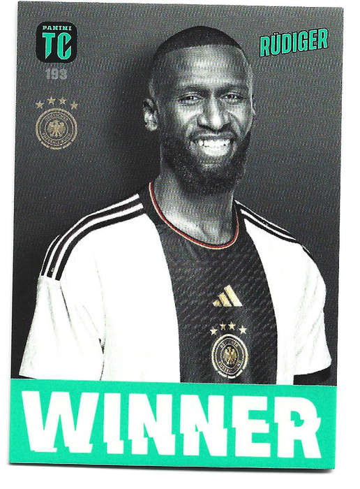 ANTONIO RUDIGER (Germany) - PANINI `TOP CLASS` 2024 - RARE FOIL `WINNERS` TRADING CARD 193