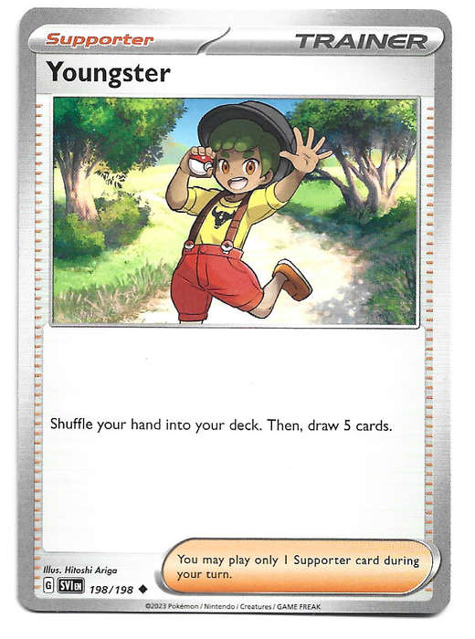 YOUNGSTER - POKEMON SCARLET & VIOLET  198/198 UNCOMMON TRADING CARD