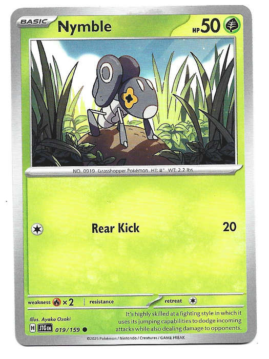 NYMBLE - COMMON  19/159 POKEMON TCG JOURNEY TOGETHER TRADING CARD