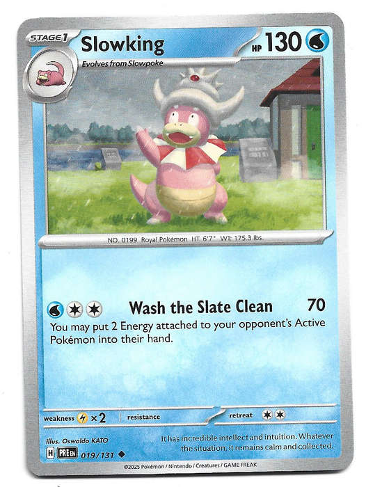 SLOWKING - COMMON  19/131 POKEMON TCG PRISMATIC EVOLUTIONS  TRADING CARD
