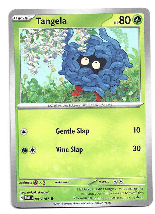 TANGELA - COMMON  1/167 POKEMON TCG TWILIGHT MASQUERADE TRADING CARD