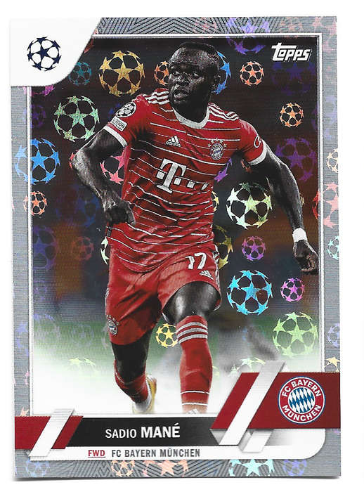 SADIO MANE - TOPPS UEFA Champ League 2023 - SILVER FOIL  TRADING CARD 200