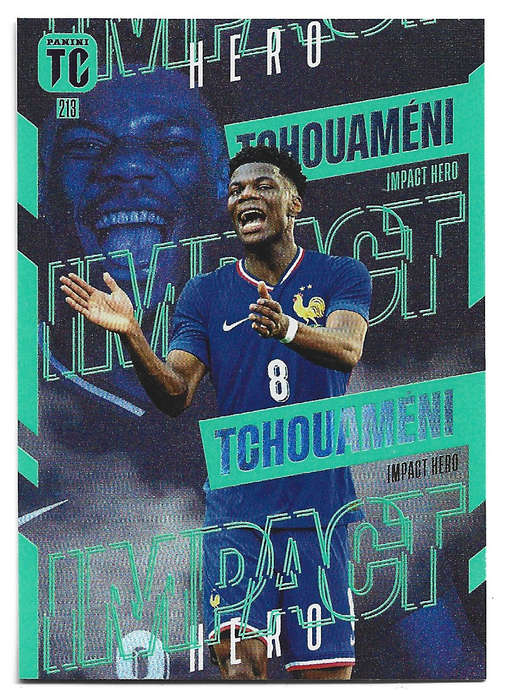 AURELIEN TCHOUAMENI - PANINI `TOP CLASS` 2025 COLLECTION - FOIL IMPACT HERO TRADING CARD 213