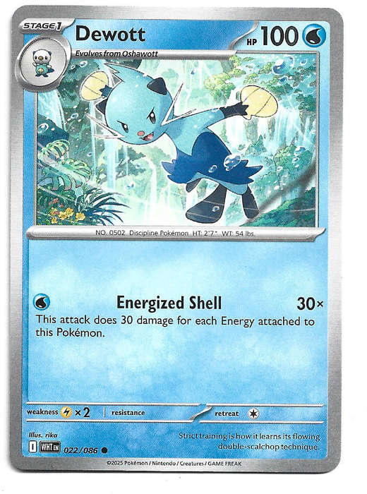 DEWOTT - COMMON  22/86 POKEMON TCG S&V  WHITE FLARE TRADING CARD