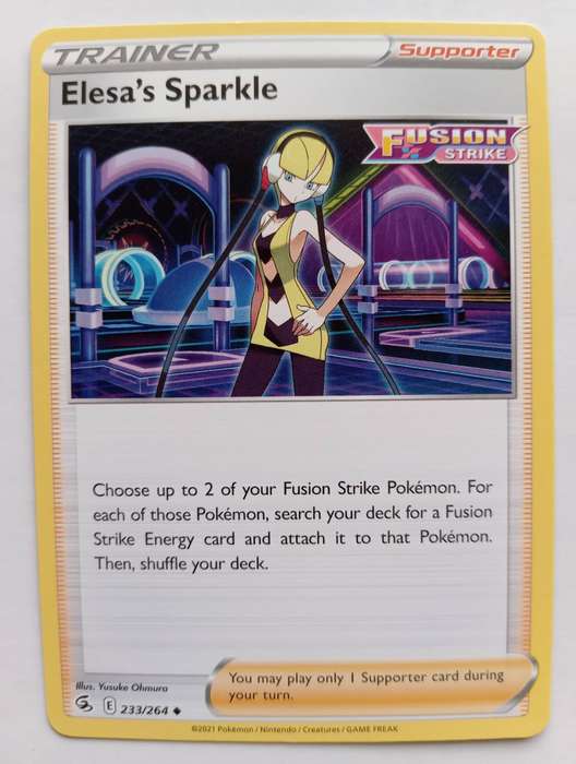 ELESA's SPARKLE - UNCOMMON  233/264  POKEMON TCG FUSION STRIKE TRADING CARD