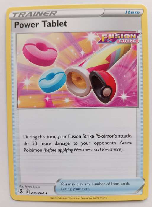 POWER TABLET - UNCOMMON  236/264  POKEMON TCG FUSION STRIKE TRADING CARD