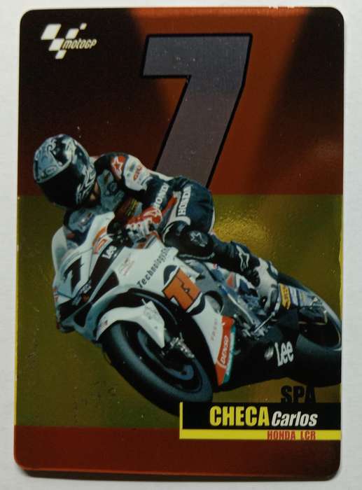 CALOS CHECA - MOTO GP 07 `PREZIOSI COLLECTION`  - RARE FOIL TRADING CARD 025