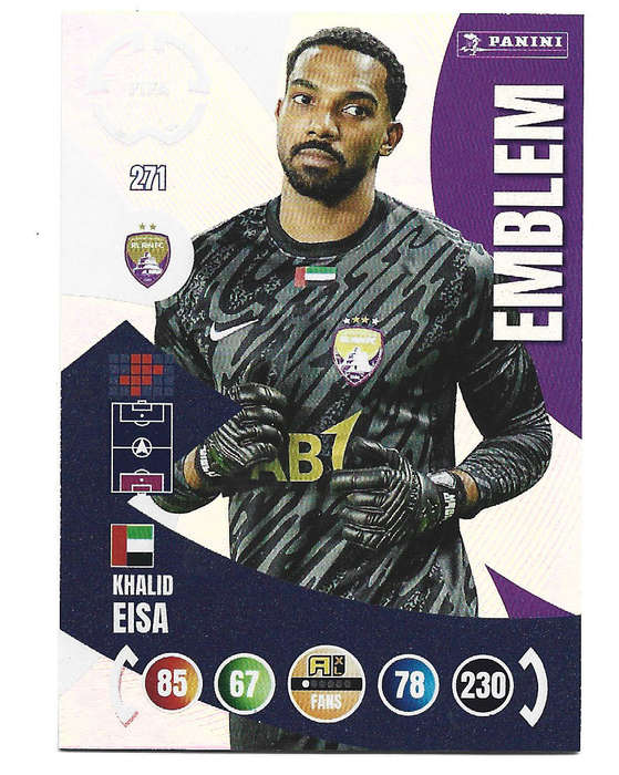 KHALID EISA - PANINI CLUB WORLD CUP 2025 - FOIL EMBLEM TRADING CARD 271