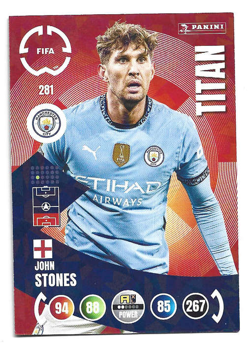 JOHN STONES - PANINI CLUB WORLD CUP 2025 - FOIL MAGICIAN TRADING CARD 281