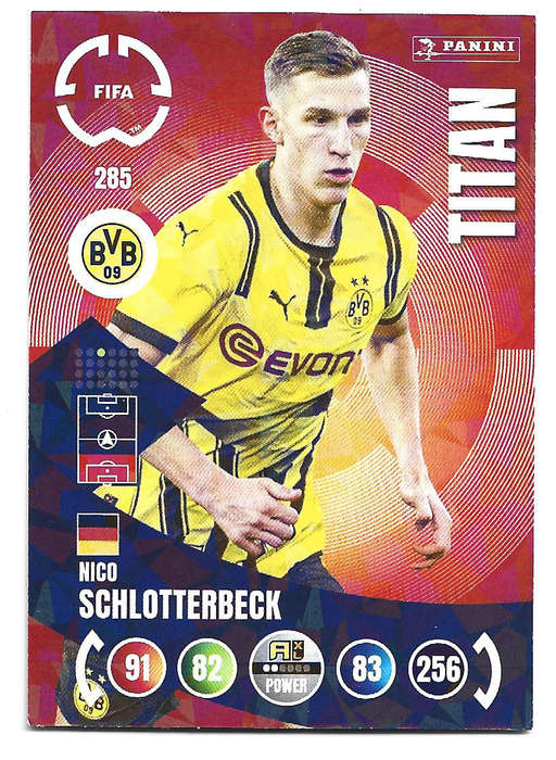 NICO SCHLOTTERBECK - PANINI CLUB WORLD CUP 2025 - FOIL MAGICIAN TRADING CARD 285
