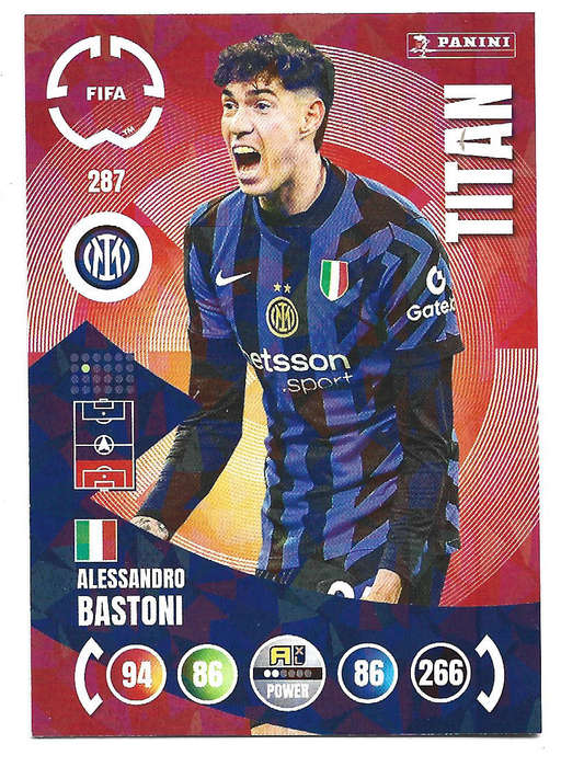 ALESSANDRO BASTONI - PANINI CLUB WORLD CUP 2025 - FOIL MAGICIAN TRADING CARD 287