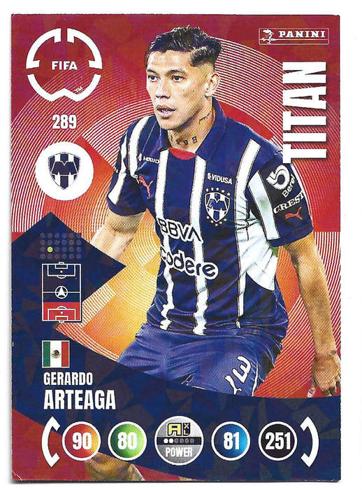 GERARDO ARTEAGA - PANINI CLUB WORLD CUP 2025 - FOIL MAGICIAN TRADING CARD 289