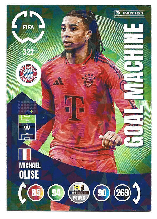 MICHAEL OLISE - PANINI CLUB WORLD CUP 2025 - FOIL GOAL MACHINE TRADING CARD 322