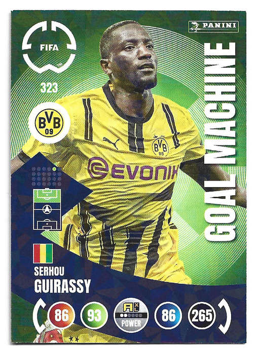 SERHOU GUIRASSY - PANINI CLUB WORLD CUP 2025 - FOIL GOAL MACHINE TRADING CARD 323