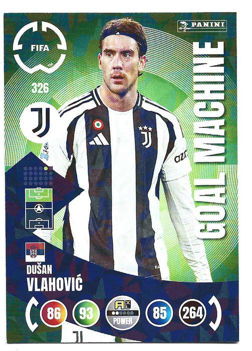 DUSAN VLAHOVIC - PANINI CLUB WORLD CUP 2025 - FOIL GOAL MACHINE TRADING CARD 326