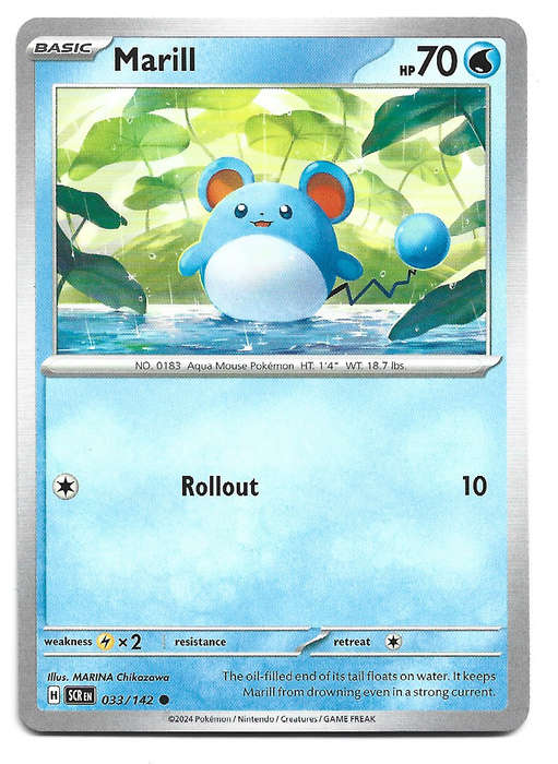 MARILL -  COMMON  33/142 POKEMON TCG STELLAR CROWN TRADING CARD