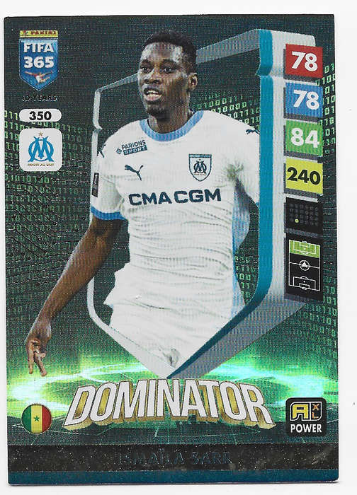 ISMAILA SARR - PANINI FIFA 365 COLLECTION 2025 - FOIL "DOMINATOR" TRADING CARD 350