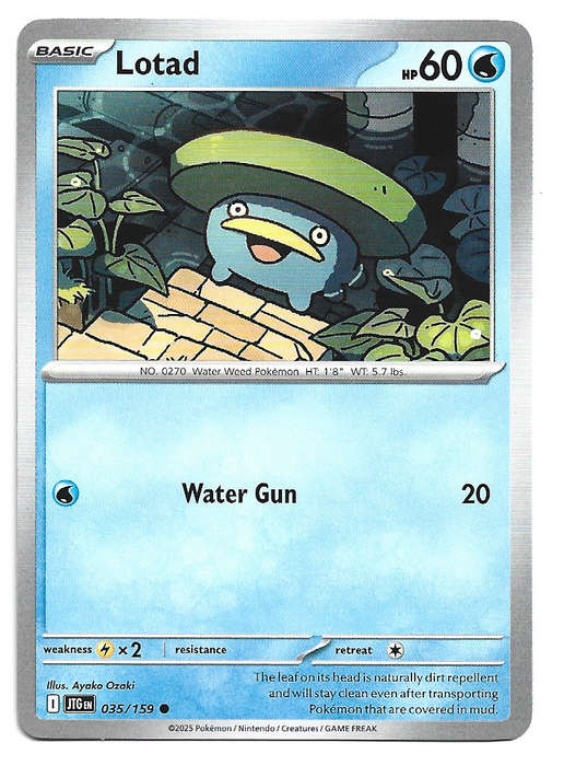 LOTAD - COMMON  35/159 POKEMON TCG JOURNEY TOGETHER TRADING CARD