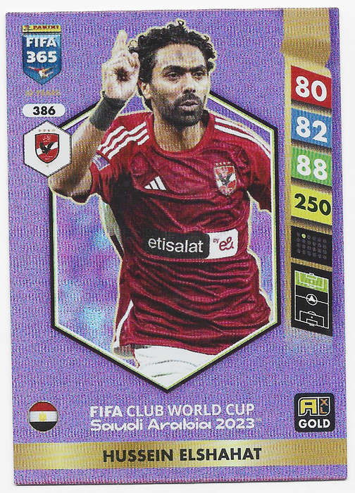 HUSSEIN ELSHAHAT - PANINI FIFA 365 COLLECTION 2025 - FOIL "FIFA CLUB WORLD CUP" TRADING CARD 386