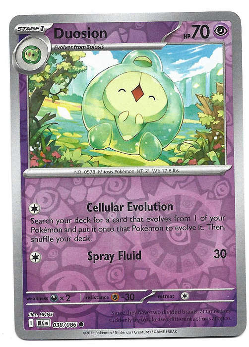 DUOSION - REVERSE HOLO  38/86 POKEMON TCG BLACK BOLT TRADING CARD