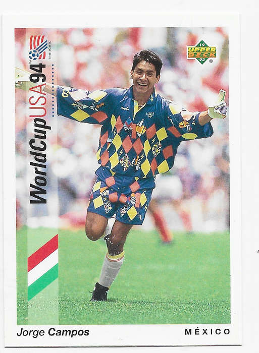 JORGE CAMPOS (Mexico) - Upper Deck FIFA WORLD CUP 1994 USA PREVIEW   - TRADING CARD 39