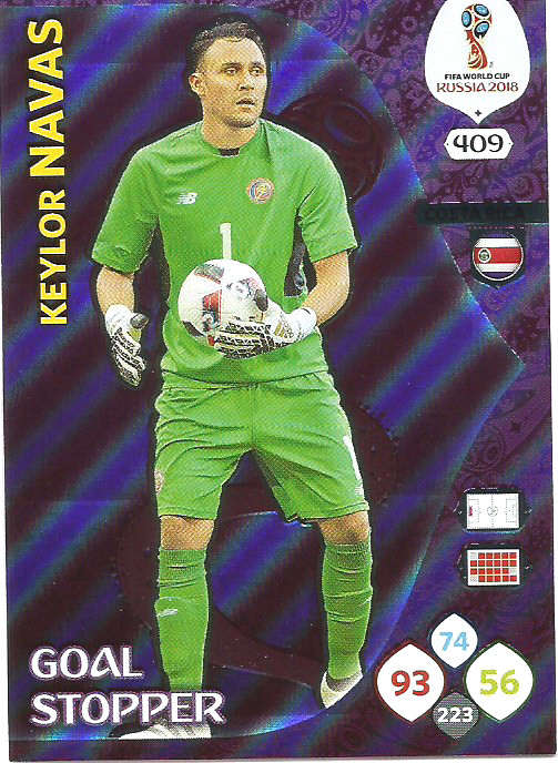 KEYLOR NAVAS - PANINI FIFA WORLD CUP 2018 RUSSIA -  "GOAL STOPPER" FOIL CARD 409