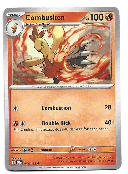 COMBUSKEN - COMMON  41/182  POKEMON TCG DESTINED RIVALS TRADING CARD