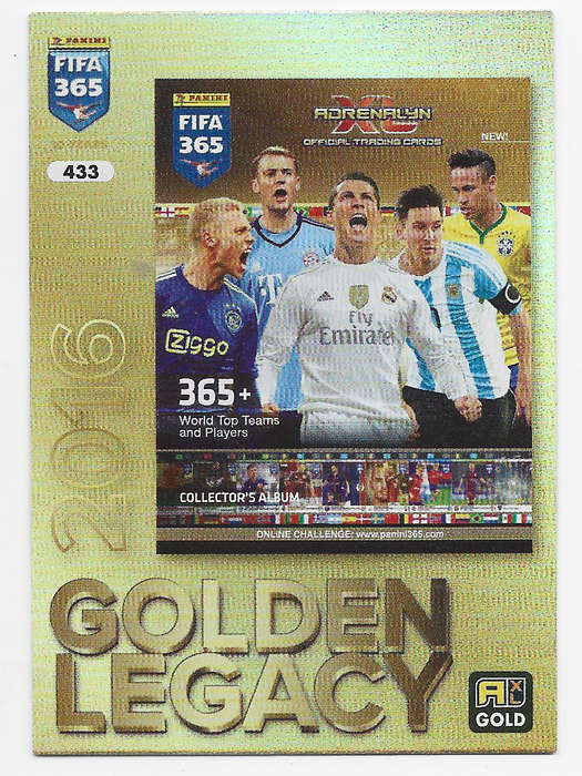 GOLDEN LEGACY - PANINI FIFA 365 COLLECTION 2025 - RARE FOIL "10 YEARS CELEBRATION" TRADING CARD 433