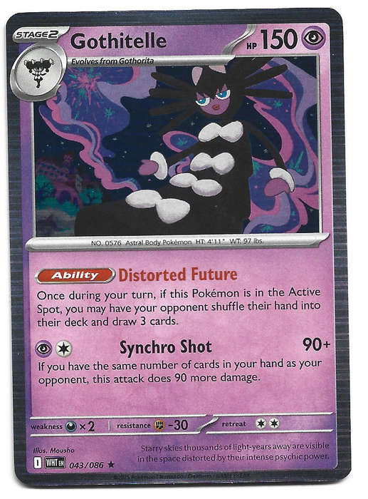GOTHITELLE - HOLO RARE  43/86 POKEMON TCG WHITE FLARE TRADING CARD