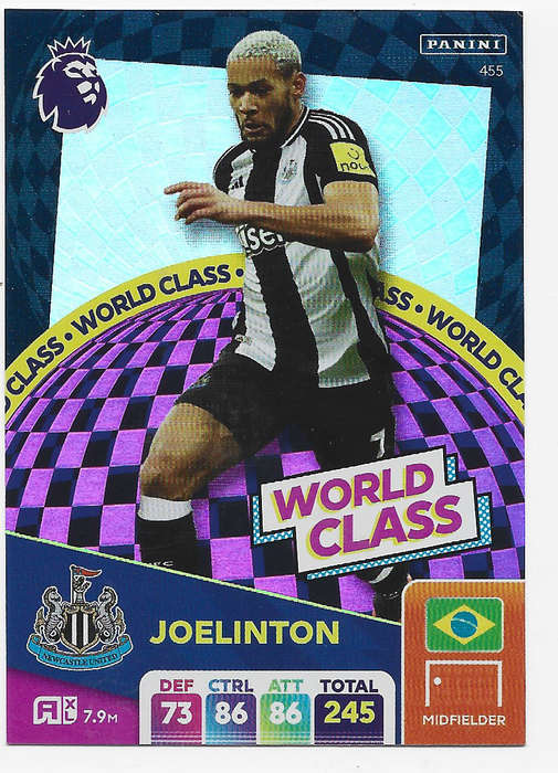 JOELINTON -  PANINI English Premier League 2024/25 - FOIL "WORLD CLASS" TRADING CARD 455
