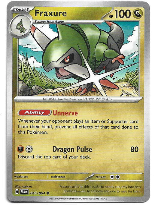 POKEMON CARD - FRAXURE  45/64 Common Shrouded Fable Trading Card - Mint