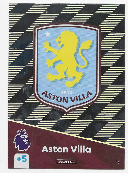 ASTON VILLA FC -  PANINI English Premier League 2024/25 - FOIL "CLUB LOGO" TRADING CARD 46