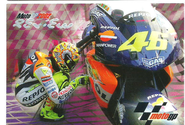 VALENTINO ROSSI - PANINI MOTO GP 2003 CARD COLLECTION - MOTO GP WORLD CHAMPION 02 TRADING CARD 47