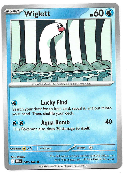 WIGLETT - COMMON  47/162 POKEMON TCG TEMPORAL FORCES TRADING CARD