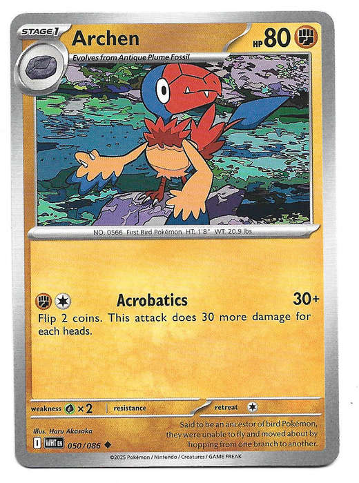 ARCHEN - UNCOMMON  50/86 POKEMON TCG S&V  WHITE FLARE TRADING CARD