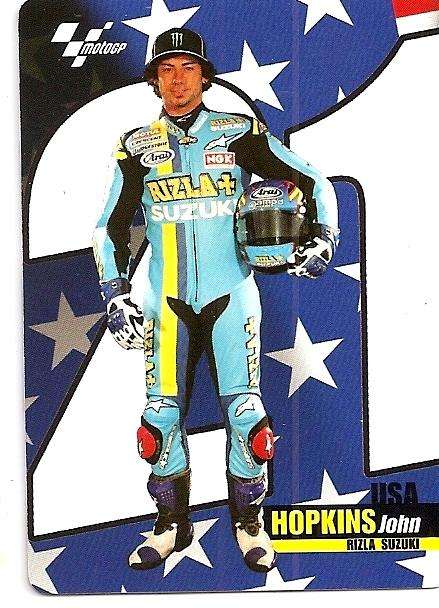 JOHN HOPKINS - MOTO GP 07 `PREZIOSI COLLECTION`  - RIDER KIT TRADING CARD 51