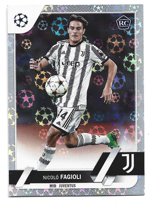 NICOLA FAGIOLI - TOPPS UEFA Champ League 2023 - SILVER FOIL ROOKIE TRADING CARD  53