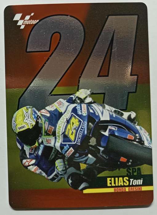 TONI ELIAS - MOTO GP 07 `PREZIOSI COLLECTION`  - RARE FOIL TRADING CARD 055