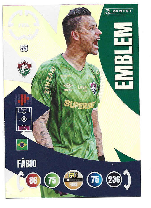 FABIO - PANINI CLUB WORLD CUP 2025 - FOIL EMBLEM TRADING CARD 55
