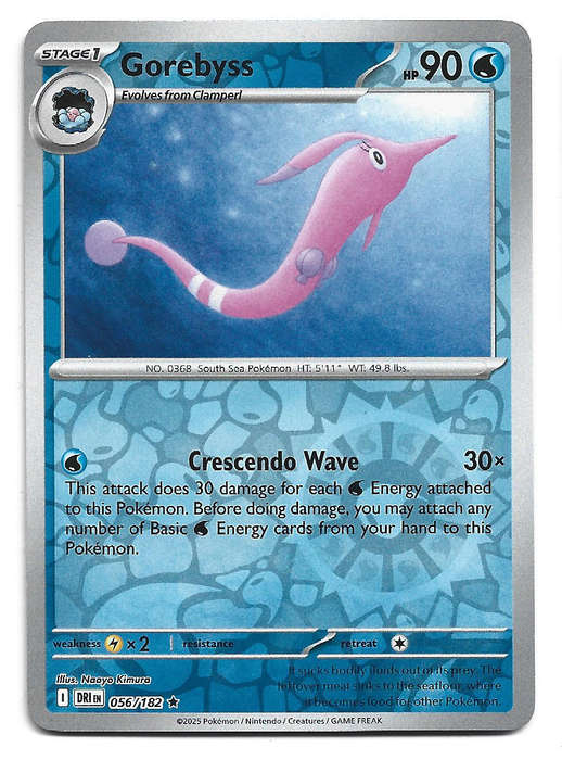 GOREBYSS - REVERSE HOLO  56/182  POKEMON TCG DESTINED RIVALS TRADING CARD