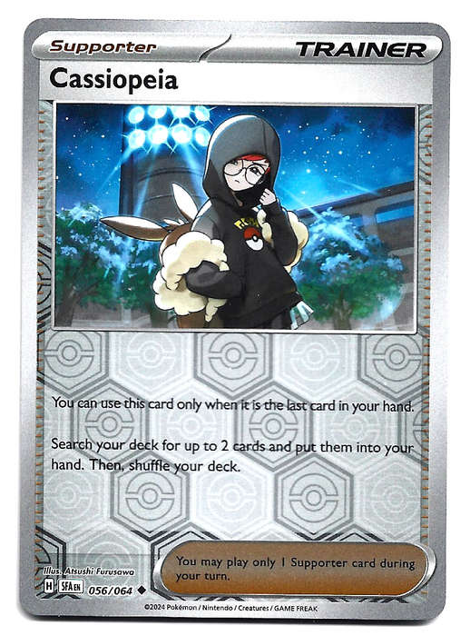 POKEMON CARD - CASSIOPEIA  056/64 Reverse Holo Rare Shrouded Fable Trading Card - Mint