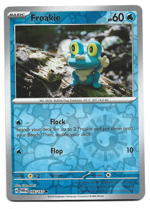 FROAKIE - REVERSE HOLO  56/167 POKEMON TCG TWILIGHT MASQUERADE TRADING CARD