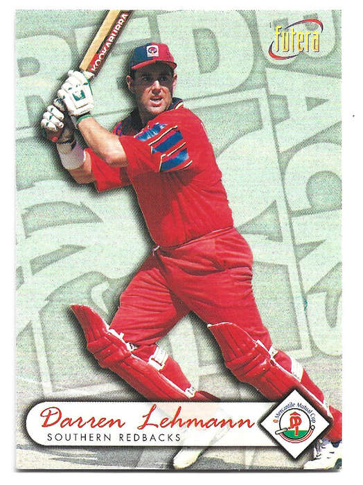 DARREN LEHMANN - 1996 FUTERA CRICKET WORLD CUP COLLECTION - BASE TRADING CARD 56